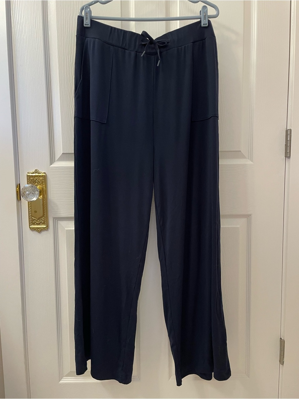 Cozy Earth Navy Bamboo Wide-Leg Drawstring Pants